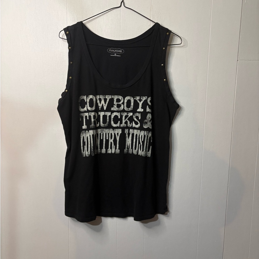 Maurices Black Country Music Tank Top